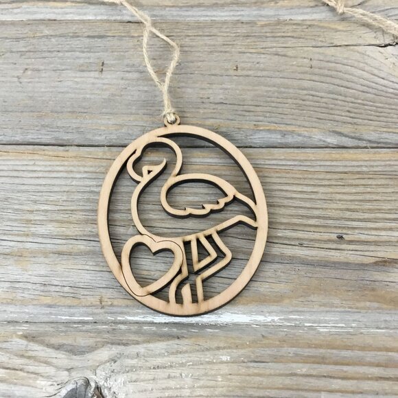 Flamingo Story Card Christmas Ornament - Picture 6 of 6